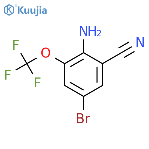 4-Bromo-2-cyano-6-(trifluoromethoxy)aniline structure