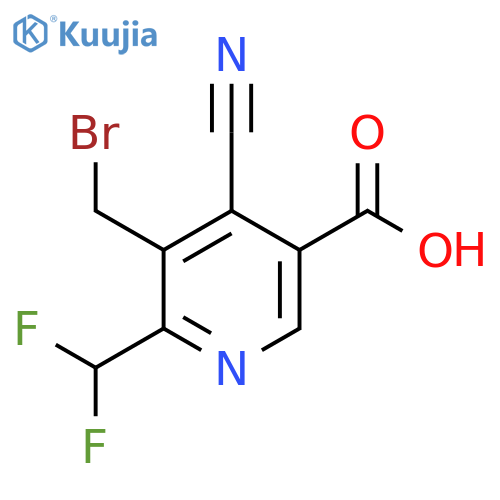 3-(Bromomethyl)-4-cyano-2-(difluoromethyl)pyridine-5-carboxylic acid structure