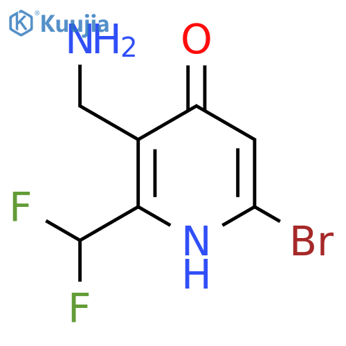 3-(Aminomethyl)-6-bromo-2-(difluoromethyl)-4-hydroxypyridine structure
