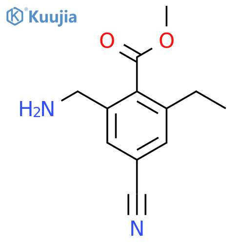 Methyl 2-aminomethyl-4-cyano-6-ethylbenzoate structure