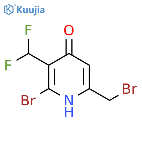 2-Bromo-6-(bromomethyl)-3-(difluoromethyl)-4-hydroxypyridine structure