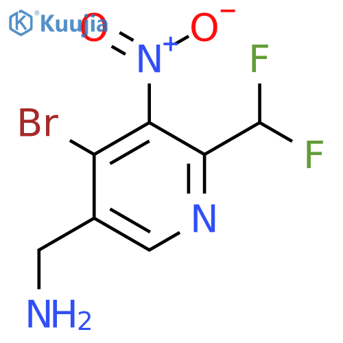 5-(Aminomethyl)-4-bromo-2-(difluoromethyl)-3-nitropyridine structure
