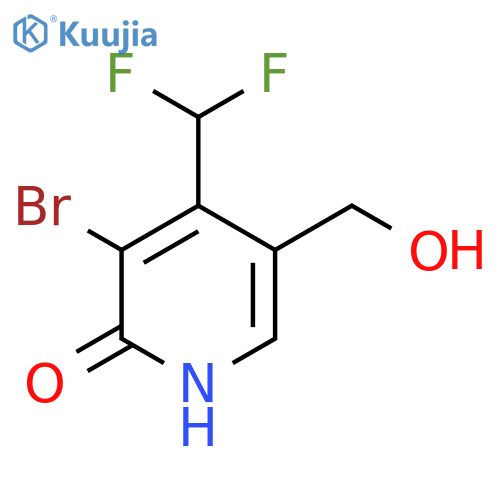 3-Bromo-4-(difluoromethyl)-2-hydroxypyridine-5-methanol structure
