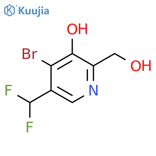 4-Bromo-5-(difluoromethyl)-3-hydroxypyridine-2-methanol structure