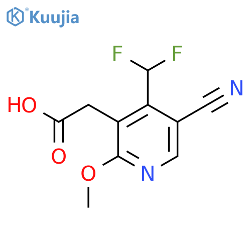 5-Cyano-4-(difluoromethyl)-2-methoxypyridine-3-acetic acid structure