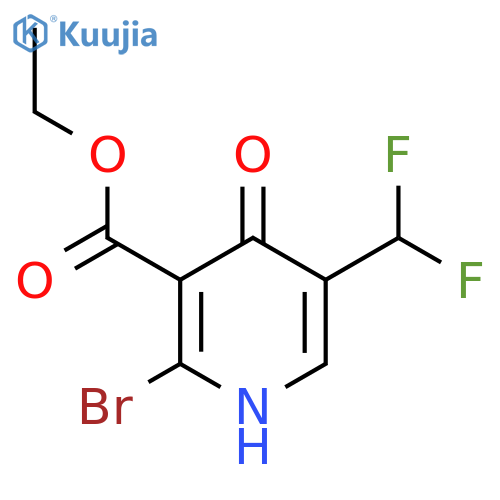 Ethyl 2-bromo-5-(difluoromethyl)-4-hydroxypyridine-3-carboxylate structure