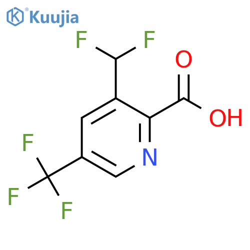 3-(Difluoromethyl)-5-(trifluoromethyl)pyridine-2-carboxylic acid structure