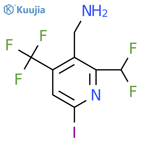 3-(Aminomethyl)-2-(difluoromethyl)-6-iodo-4-(trifluoromethyl)pyridine structure