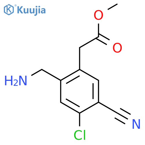 Methyl 2-aminomethyl-4-chloro-5-cyanophenylacetate structure