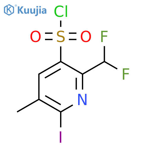 2-(Difluoromethyl)-6-iodo-5-methylpyridine-3-sulfonyl chloride structure