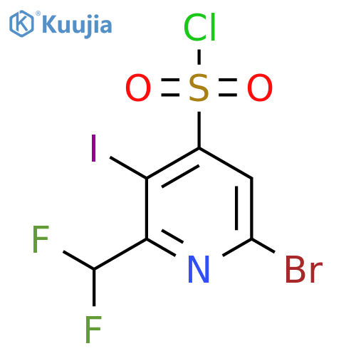 6-Bromo-2-(difluoromethyl)-3-iodopyridine-4-sulfonyl chloride structure