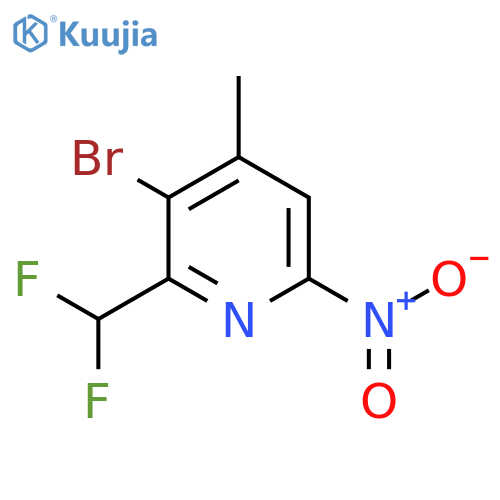 3-Bromo-2-(difluoromethyl)-4-methyl-6-nitropyridine structure