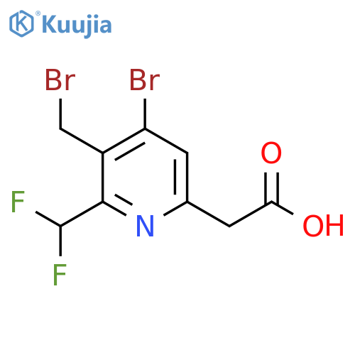 4-Bromo-3-(bromomethyl)-2-(difluoromethyl)pyridine-6-acetic acid structure