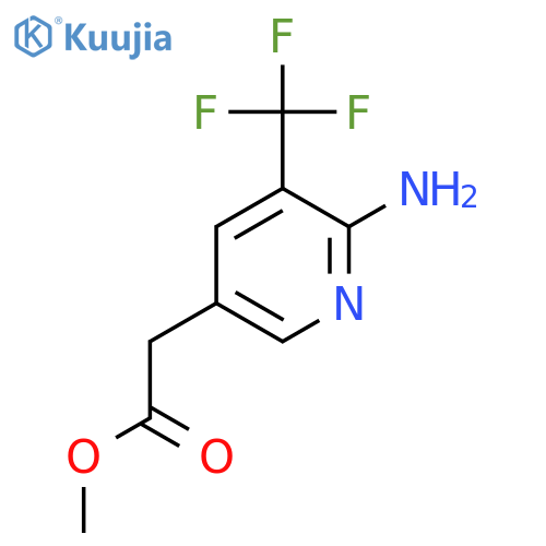 Methyl 2-amino-3-(trifluoromethyl)pyridine-5-acetate structure
