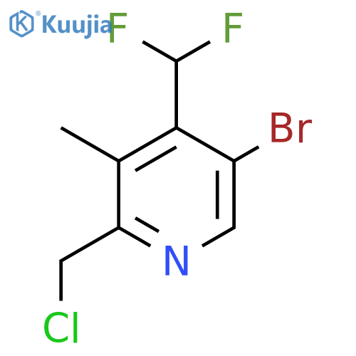 5-Bromo-2-(chloromethyl)-4-(difluoromethyl)-3-methylpyridine structure