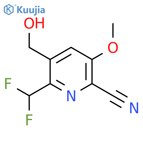 2-Cyano-6-(difluoromethyl)-3-methoxypyridine-5-methanol structure