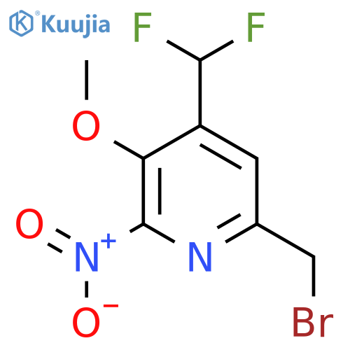 6-(Bromomethyl)-4-(difluoromethyl)-3-methoxy-2-nitropyridine structure