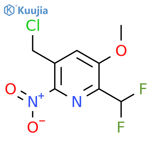 5-(Chloromethyl)-2-(difluoromethyl)-3-methoxy-6-nitropyridine structure