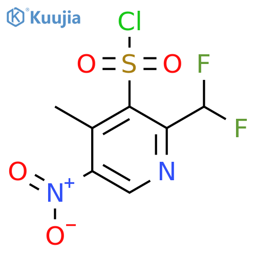 2-(Difluoromethyl)-4-methyl-5-nitropyridine-3-sulfonyl chloride structure
