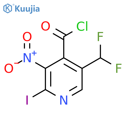 5-(Difluoromethyl)-2-iodo-3-nitropyridine-4-carbonyl chloride structure