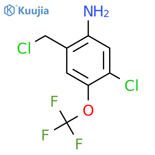 2-Amino-4-chloro-5-(trifluoromethoxy)benzyl chloride structure