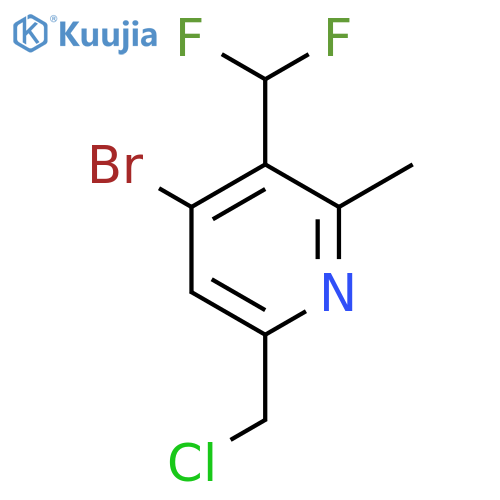 4-Bromo-6-(chloromethyl)-3-(difluoromethyl)-2-methylpyridine structure