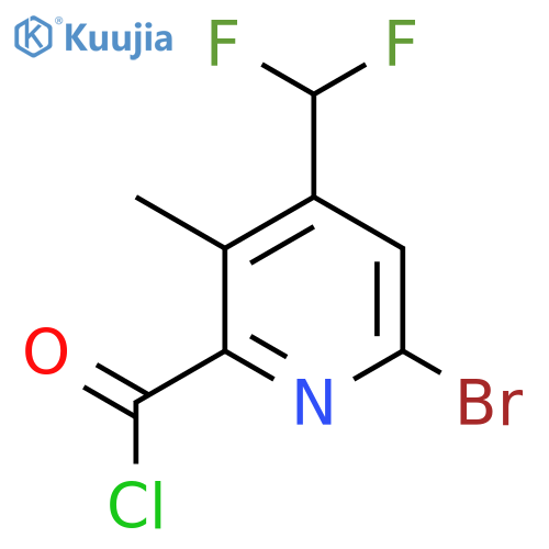 6-Bromo-4-(difluoromethyl)-3-methylpyridine-2-carbonyl chloride structure