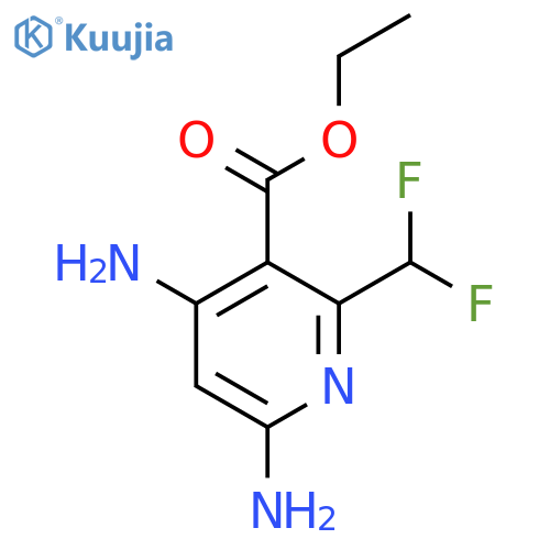 Ethyl 4,6-diamino-2-(difluoromethyl)pyridine-3-carboxylate structure
