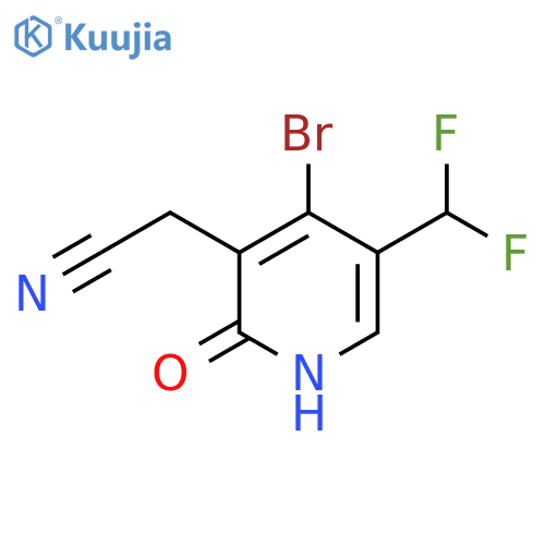 4-Bromo-5-(difluoromethyl)-2-hydroxypyridine-3-acetonitrile structure