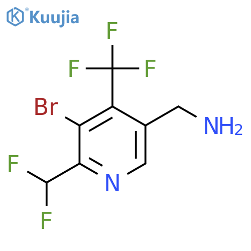 5-(Aminomethyl)-3-bromo-2-(difluoromethyl)-4-(trifluoromethyl)pyridine structure