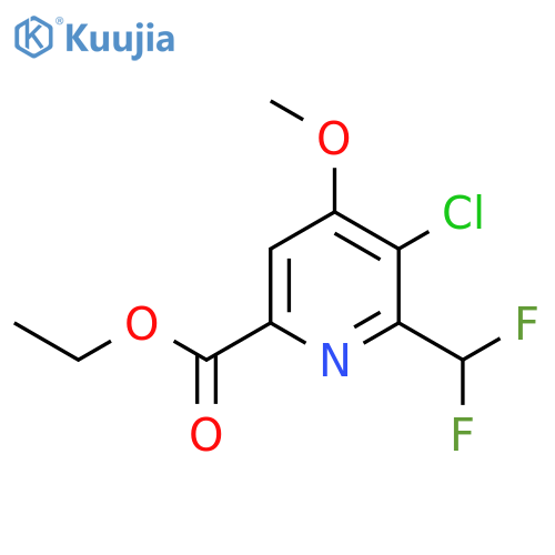 Ethyl 3-chloro-2-(difluoromethyl)-4-methoxypyridine-6-carboxylate structure