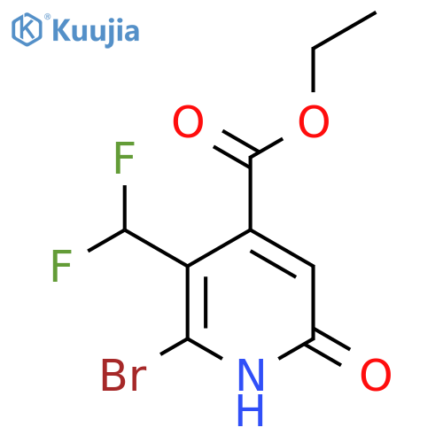 Ethyl 2-bromo-3-(difluoromethyl)-6-hydroxypyridine-4-carboxylate structure