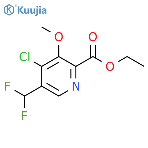 Ethyl 4-chloro-5-(difluoromethyl)-3-methoxypyridine-2-carboxylate structure