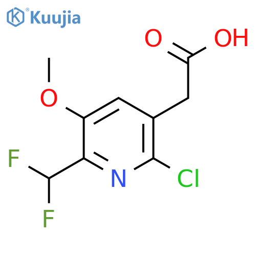 2-Chloro-6-(difluoromethyl)-5-methoxypyridine-3-acetic acid structure