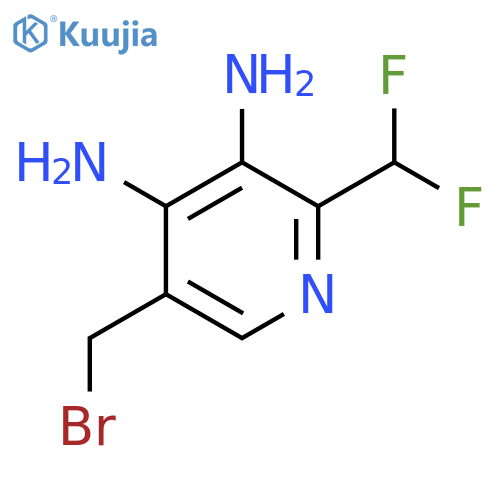 5-(Bromomethyl)-3,4-diamino-2-(difluoromethyl)pyridine structure