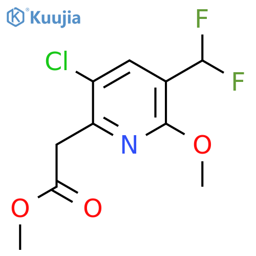 Methyl 3-chloro-5-(difluoromethyl)-6-methoxypyridine-2-acetate structure
