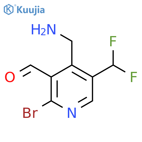 4-(Aminomethyl)-2-bromo-5-(difluoromethyl)pyridine-3-carboxaldehyde structure