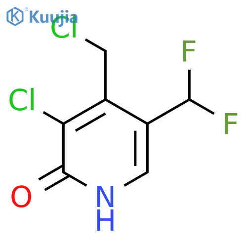 3-Chloro-4-(chloromethyl)-5-(difluoromethyl)-2-hydroxypyridine structure