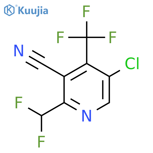 5-Chloro-3-cyano-2-(difluoromethyl)-4-(trifluoromethyl)pyridine structure