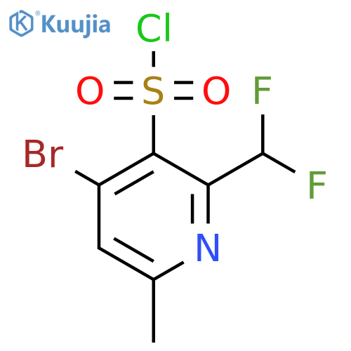 4-Bromo-2-(difluoromethyl)-6-methylpyridine-3-sulfonyl chloride structure