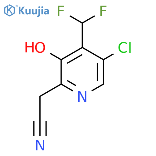 5-Chloro-4-(difluoromethyl)-3-hydroxypyridine-2-acetonitrile structure