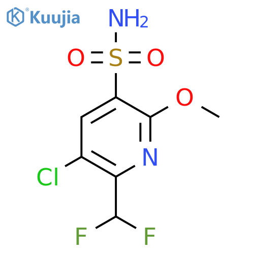 3-Chloro-2-(difluoromethyl)-6-methoxypyridine-5-sulfonamide structure