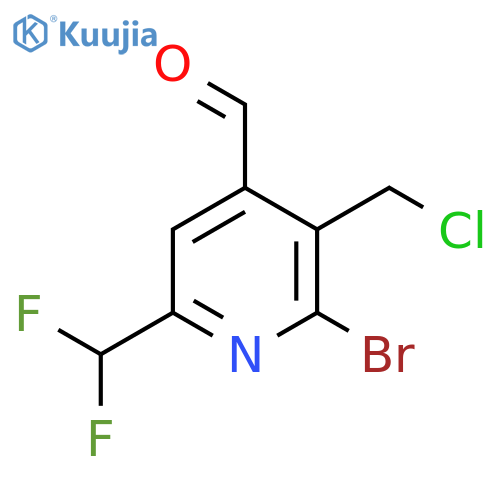 2-Bromo-3-(chloromethyl)-6-(difluoromethyl)pyridine-4-carboxaldehyde structure