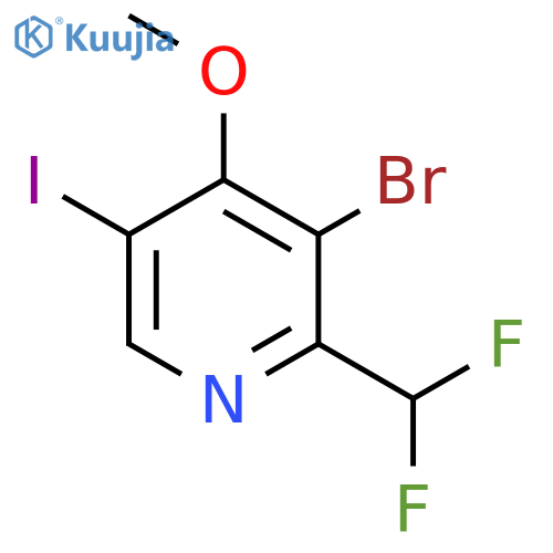 3-Bromo-2-(difluoromethyl)-5-iodo-4-methoxypyridine structure