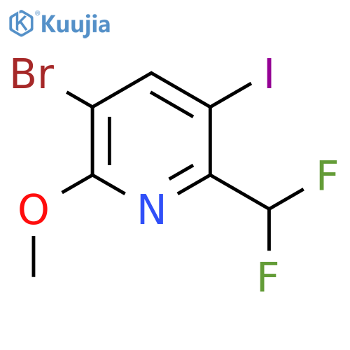 5-Bromo-2-(difluoromethyl)-3-iodo-6-methoxypyridine structure