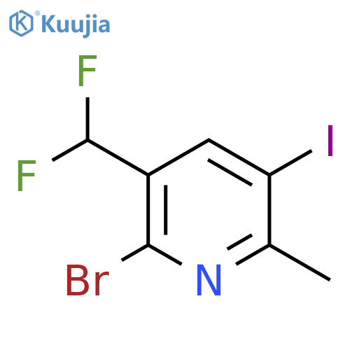 2-Bromo-3-(difluoromethyl)-5-iodo-6-methylpyridine structure