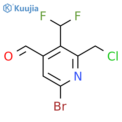 6-Bromo-2-(chloromethyl)-3-(difluoromethyl)pyridine-4-carboxaldehyde structure