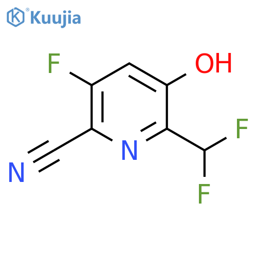 2-Cyano-6-(difluoromethyl)-3-fluoro-5-hydroxypyridine structure