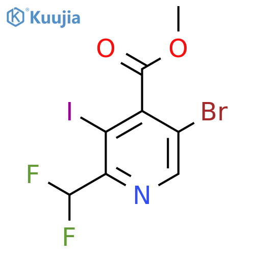 Methyl 5-bromo-2-(difluoromethyl)-3-iodopyridine-4-carboxylate structure