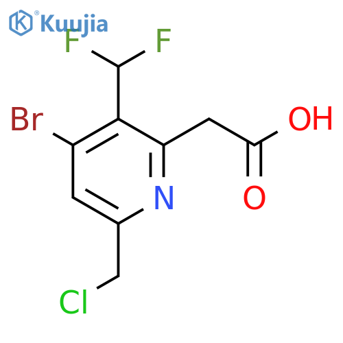 4-Bromo-6-(chloromethyl)-3-(difluoromethyl)pyridine-2-acetic acid structure